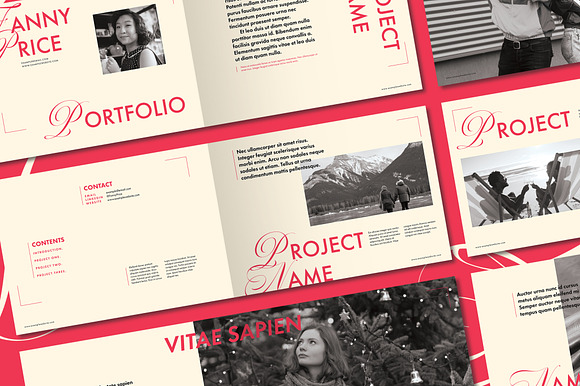 Cream Portfolio with Red Accents preview 2
