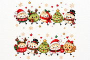 Christmas Dumpling Clipart Kawaii, a Seasonal Illustration by SugarCloudStudioArt (Thumbnail 3 of 4)