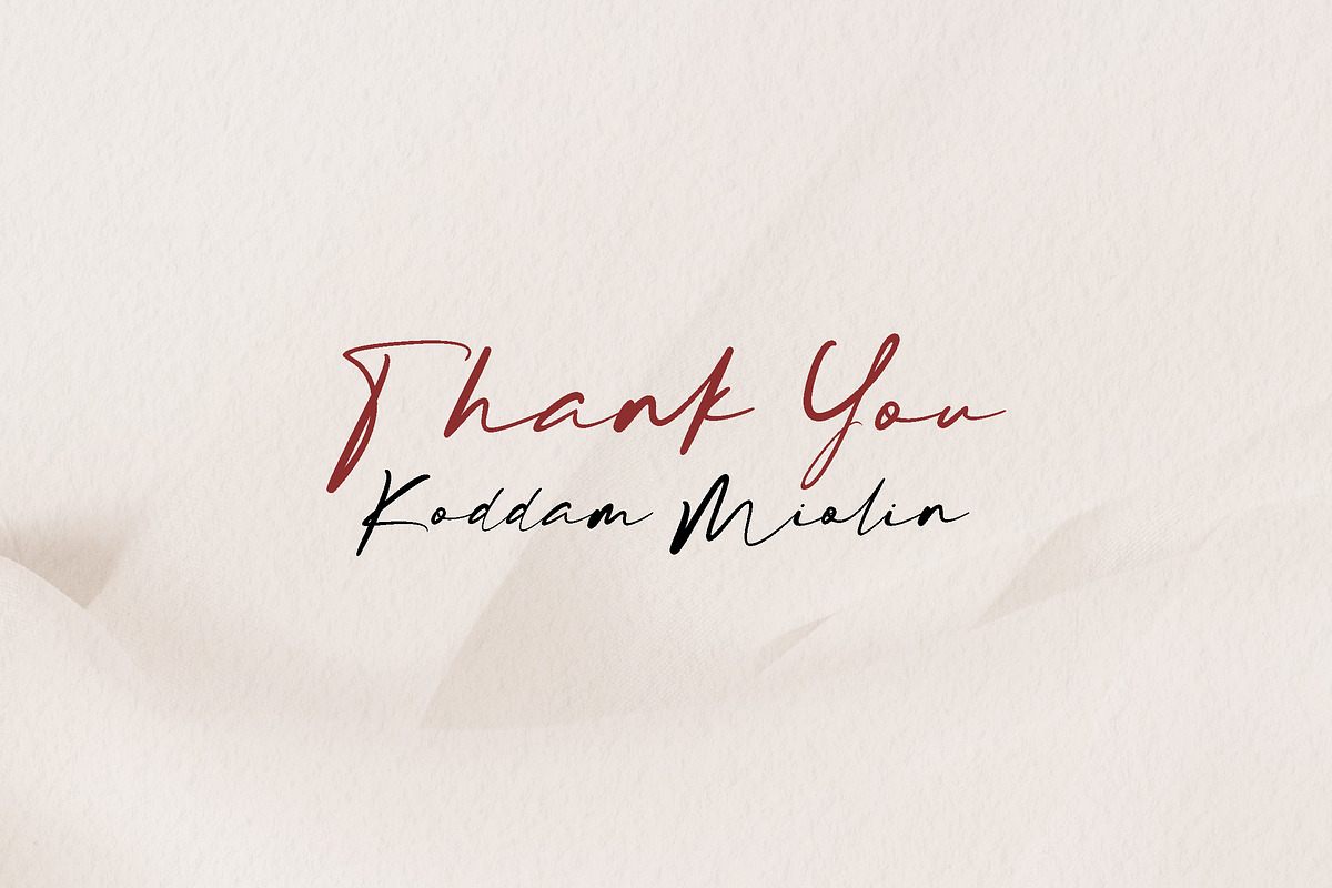 Koddam Miolin amazing script font, a Script Font by Fontcastle (Photo 6 of 7)
