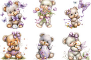 Whimsical Spring Teddy Bear Clipart, an Illustration by Designking (Thumbnail 3 of 5)