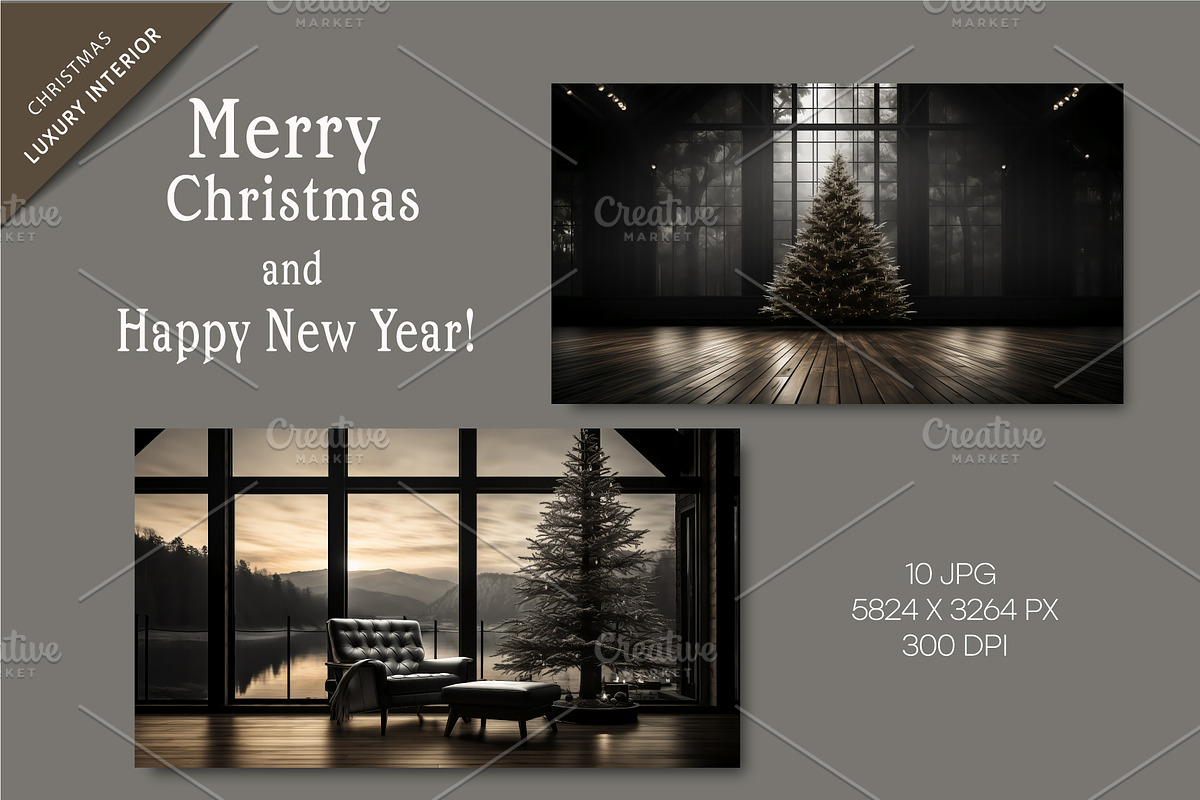 Christmas Decorated Home Interior., a Decorative Illustration by KENO Mascots (Photo 4 of 4)