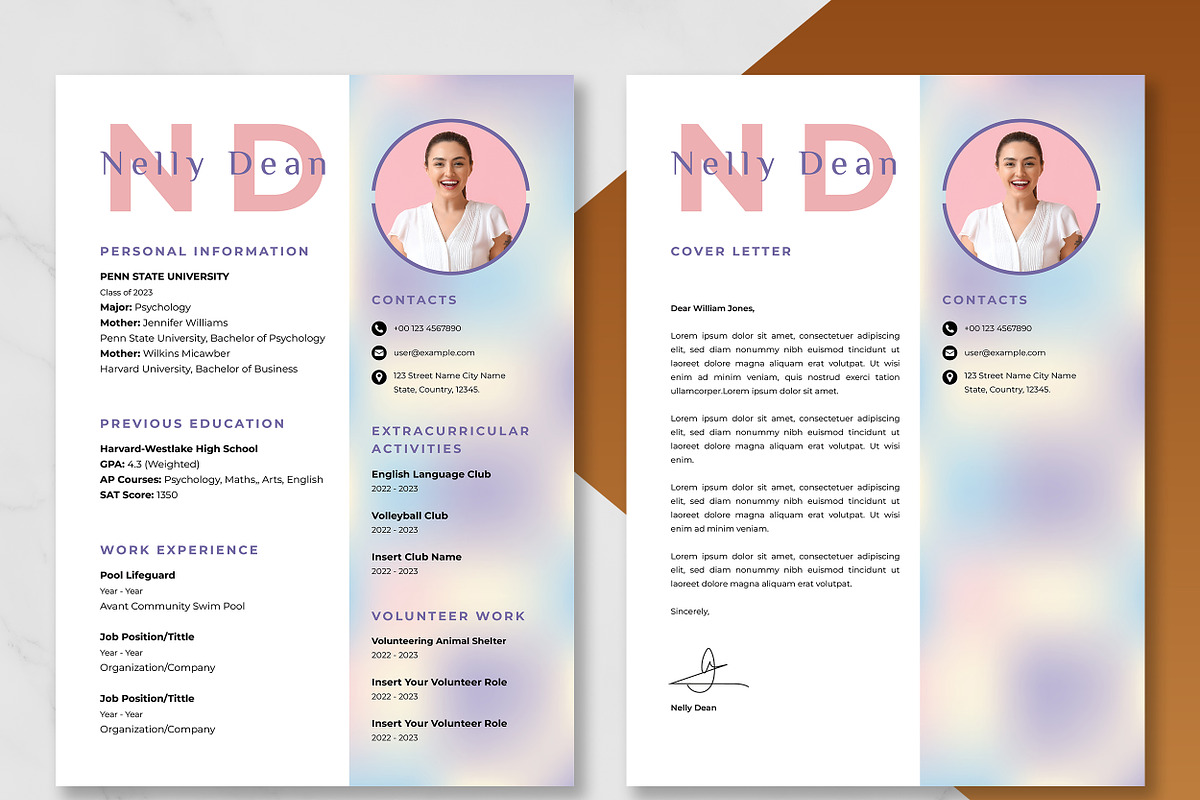 Sorority Rush Resume Template, a Resume Template by ResumeInventor (Photo 3 of 8)