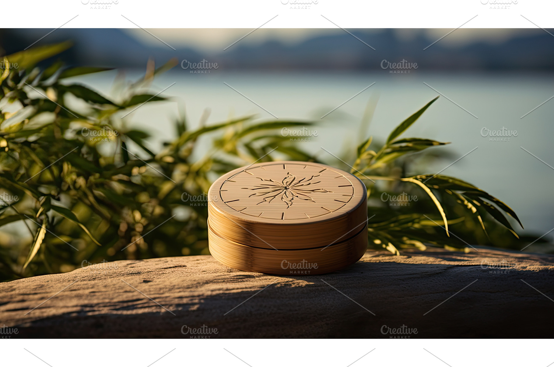 wood bamboo tea box ai generated, a Background Photo by pikepicture
