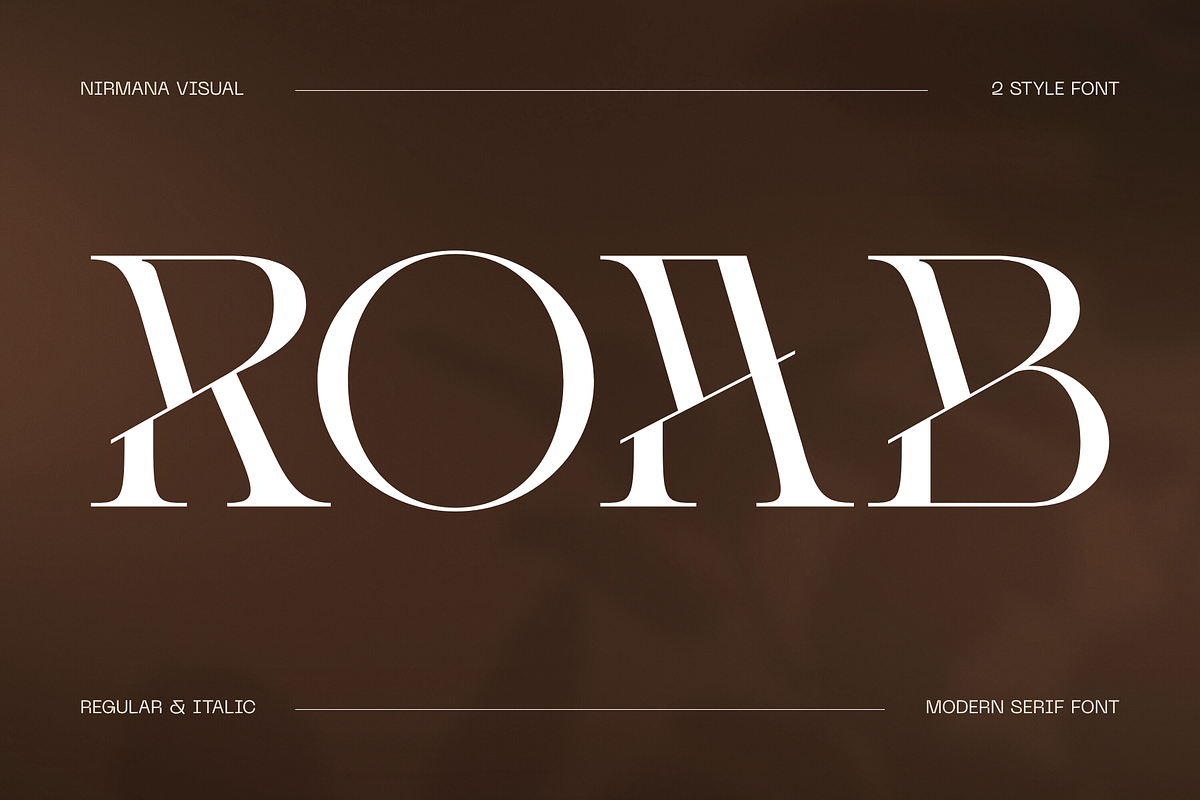 Roab Luxury - Branding Logo Font, a Serif Font by Nirmana Visual (Photo 1 of 9)