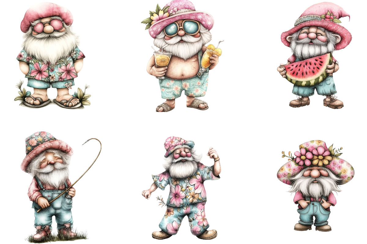 Whimsical Summer Old Man Clipart, a Seasonal Illustration by Designking (Photo 4 of 5)