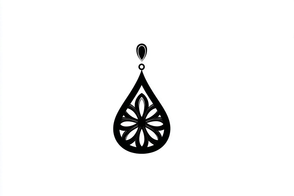 Elegant Jhumka Earrings Silhouette B, a Graphic by balal (Photo 13 of 13)