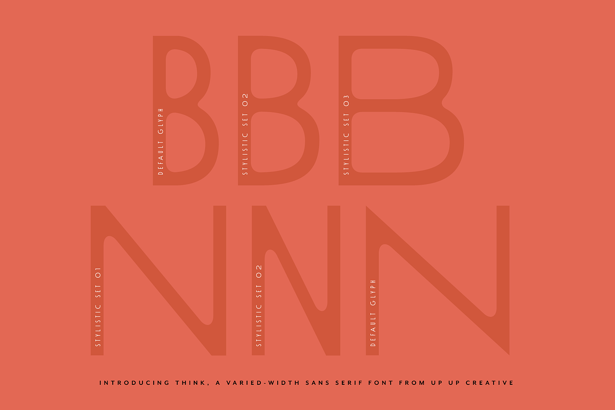 Think Sans - A Varied-Width Font, a Sans Serif Font by Up Up Creative (Photo 4 of 11)