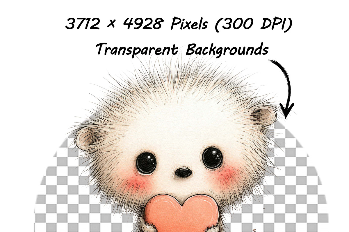 Whimsical Doodle Valentine Animals, an Illustration by one-touch (Photo 8 of 19)