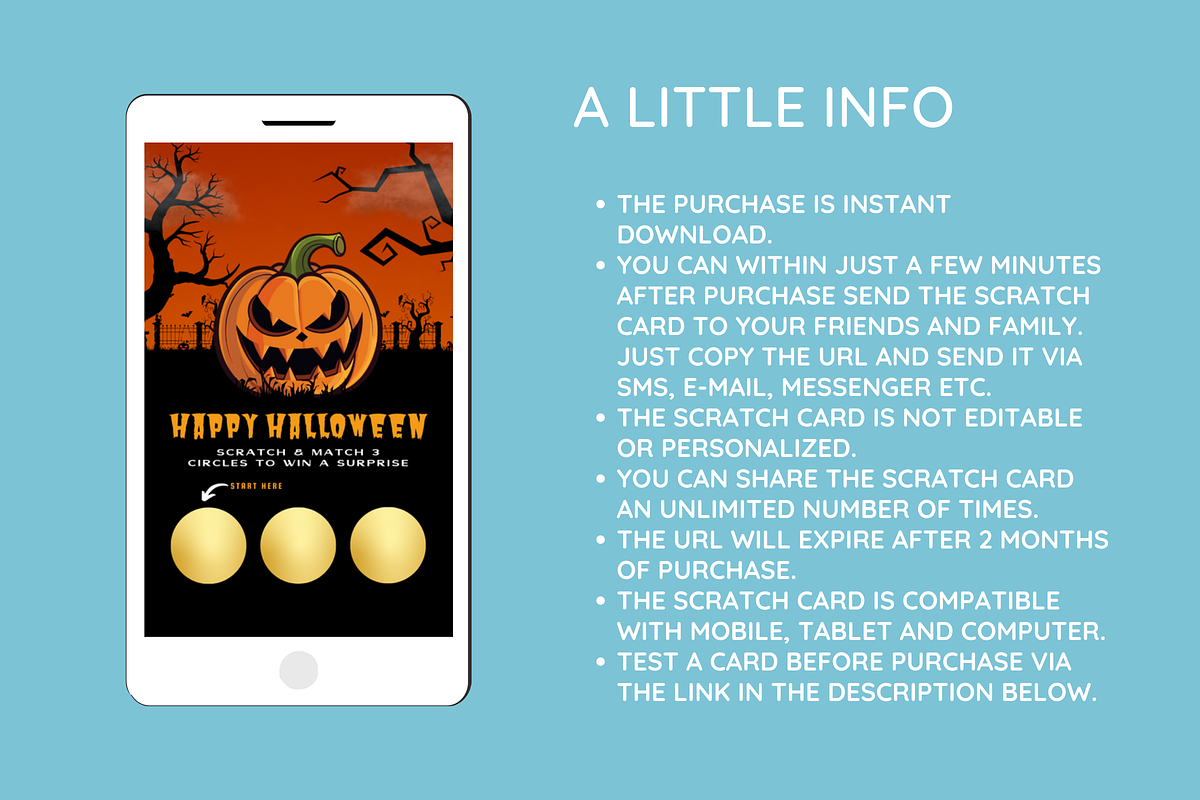 Halloween Pregnancy Scratch Card, an App Template by SunshineStudioBoutique (Photo 4 of 8)