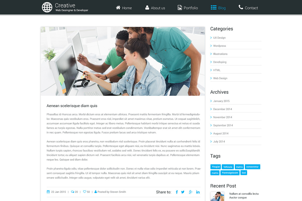 Web Desinger PSD Website Template, a Landing Page Template by WebbyTemplates (Photo 6 of 7)