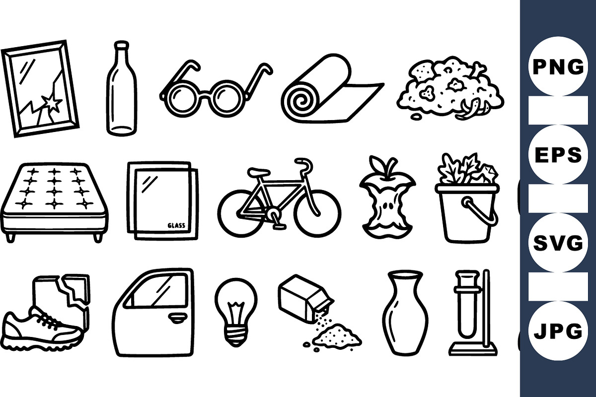 Minimalist Line Art Object Set, an Illustration by designvectx (Photo 1 of 3)