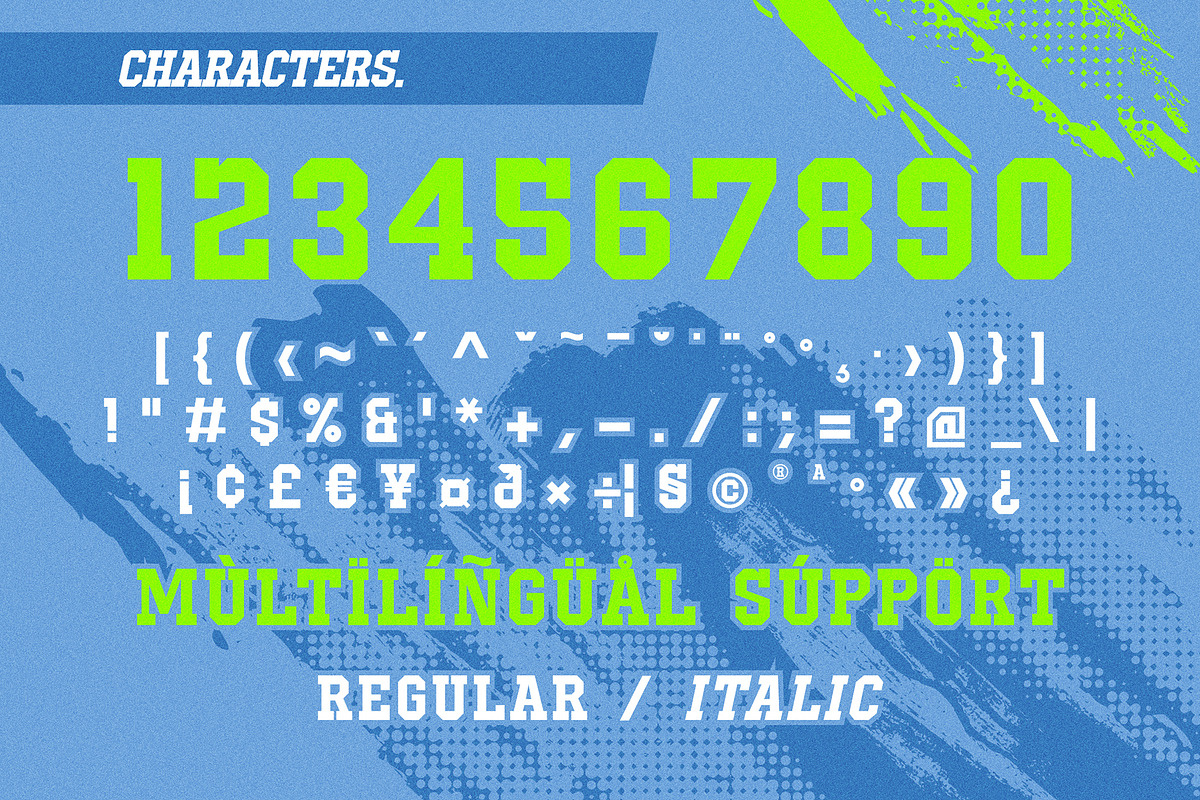 Megrush - Sport Display Font, a Serif Font by Snape Design Studio (Photo 4 of 12)