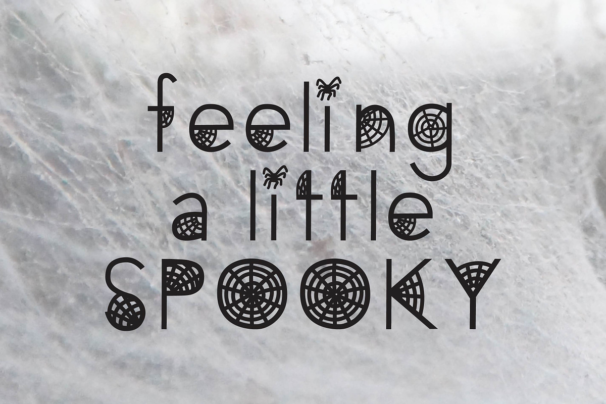 Caught Font Halloween Cobweb Display preview 4