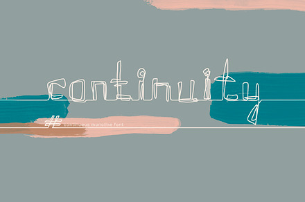 Continuity. One Line Font, a Font by AnMark