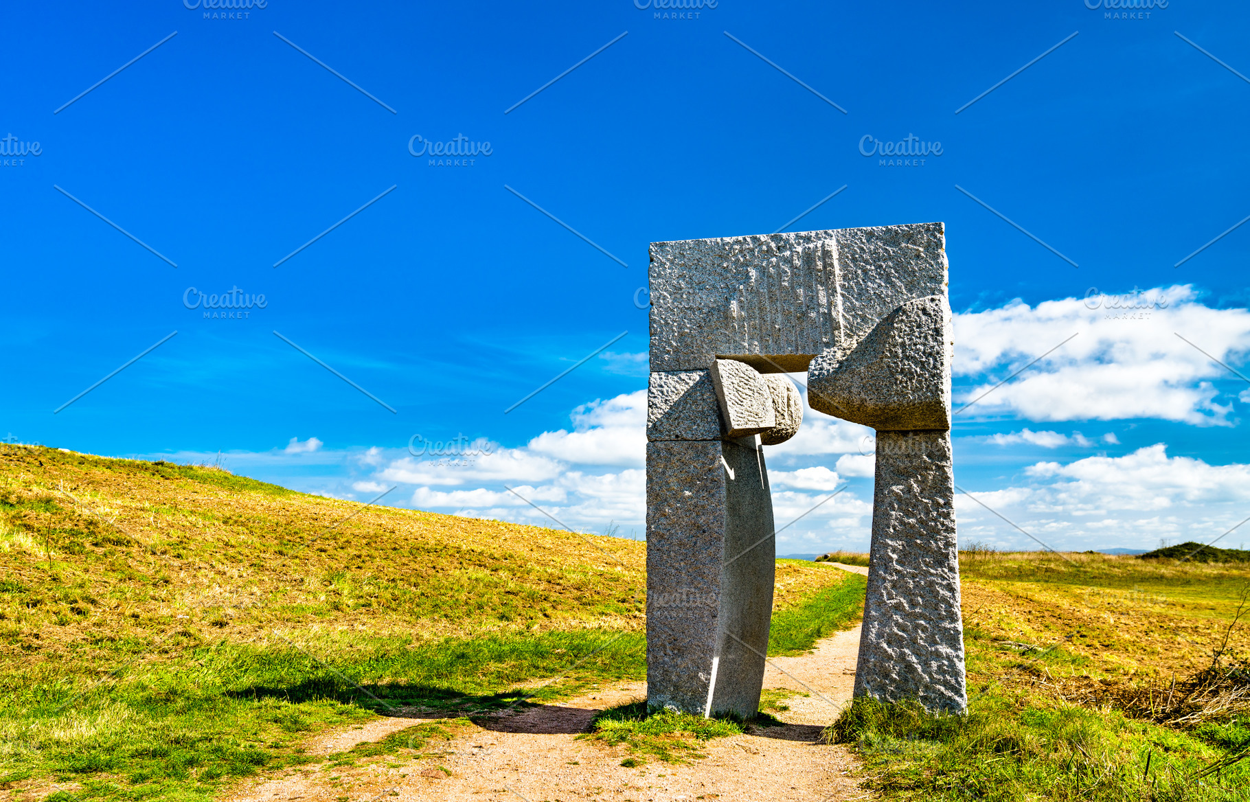 Sculpture at the Tower of Hercules i, an Architecture Photo by Leonid Andronov
