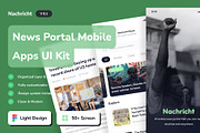 Nachricht - News Portal App Ui Kits, an UI Kit Template by Disconnect Studio (Thumbnail 1 of 6)