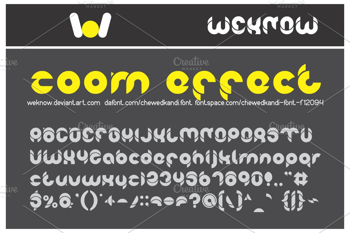 chewedkandi font preview 2