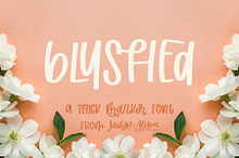 Blushed, Thick Marker Font