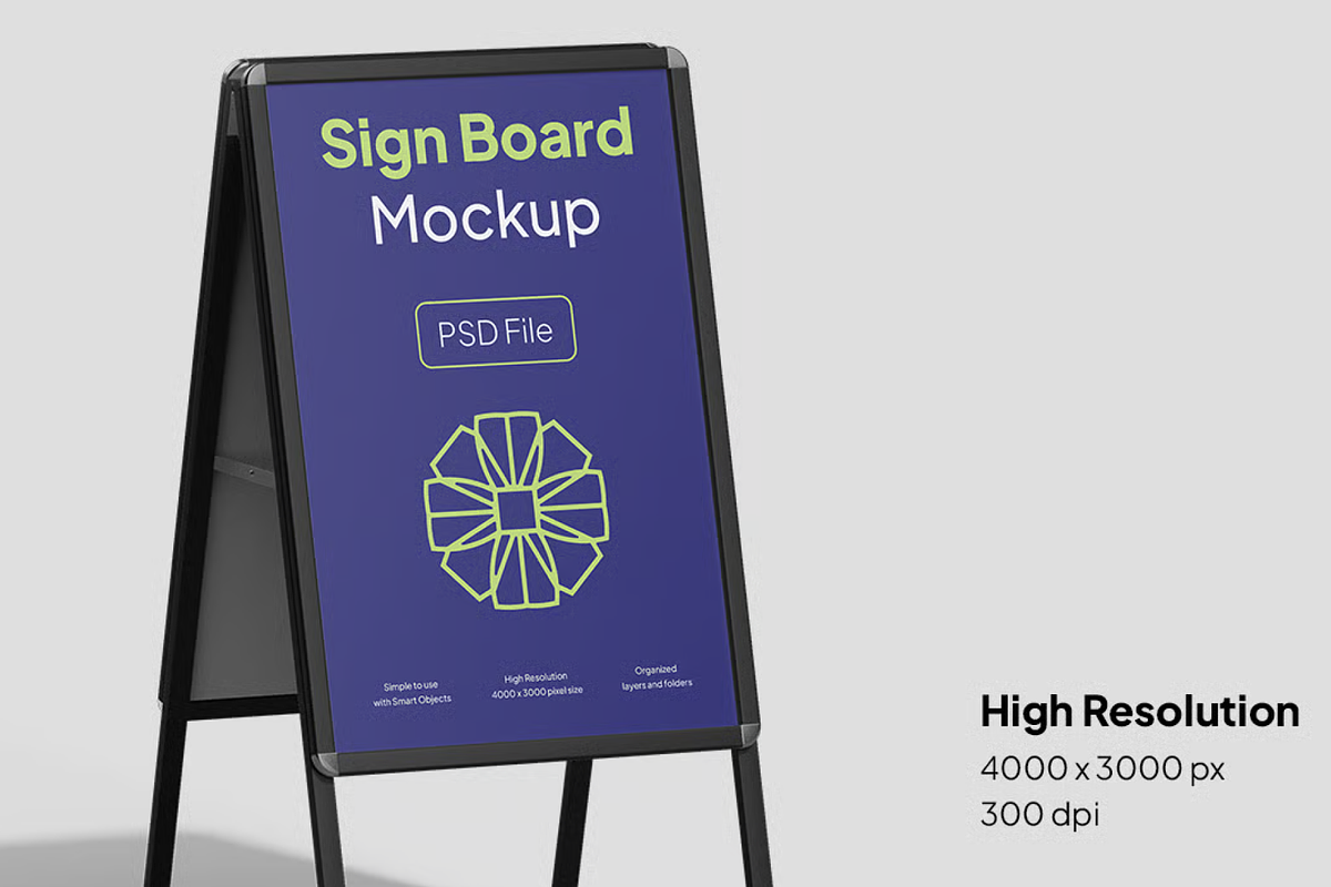 Outdoor Signboard Mockup, an Advertising Mockup by graphicsauce (Photo 4 of 4)