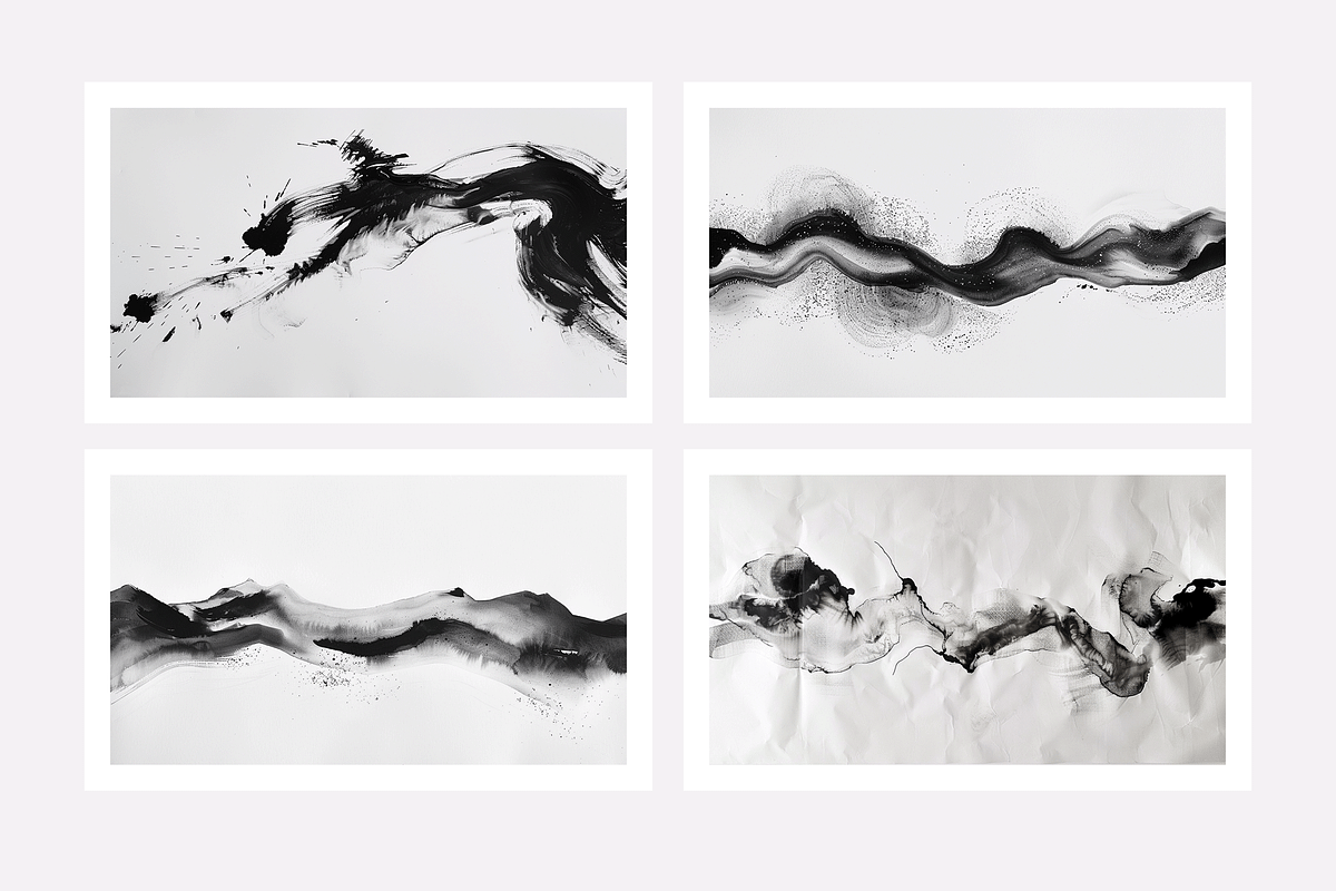 Kesi Co. B&W Ink Wash Art, a Texture Illustration by milatovar (Photo 4 of 20)