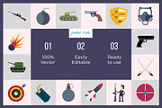 Gaming Weapons Icons Pack - Flat V2, a Duotone Icon by Jumbo Icons (Thumbnail 3 of 5)