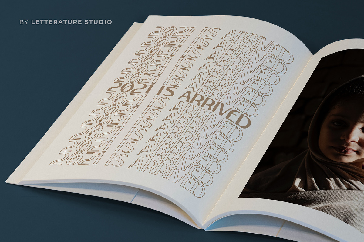 Rifieka // Modern Display Typeface, a Sans Serif Font by Letterature Std. (Photo 7 of 10)
