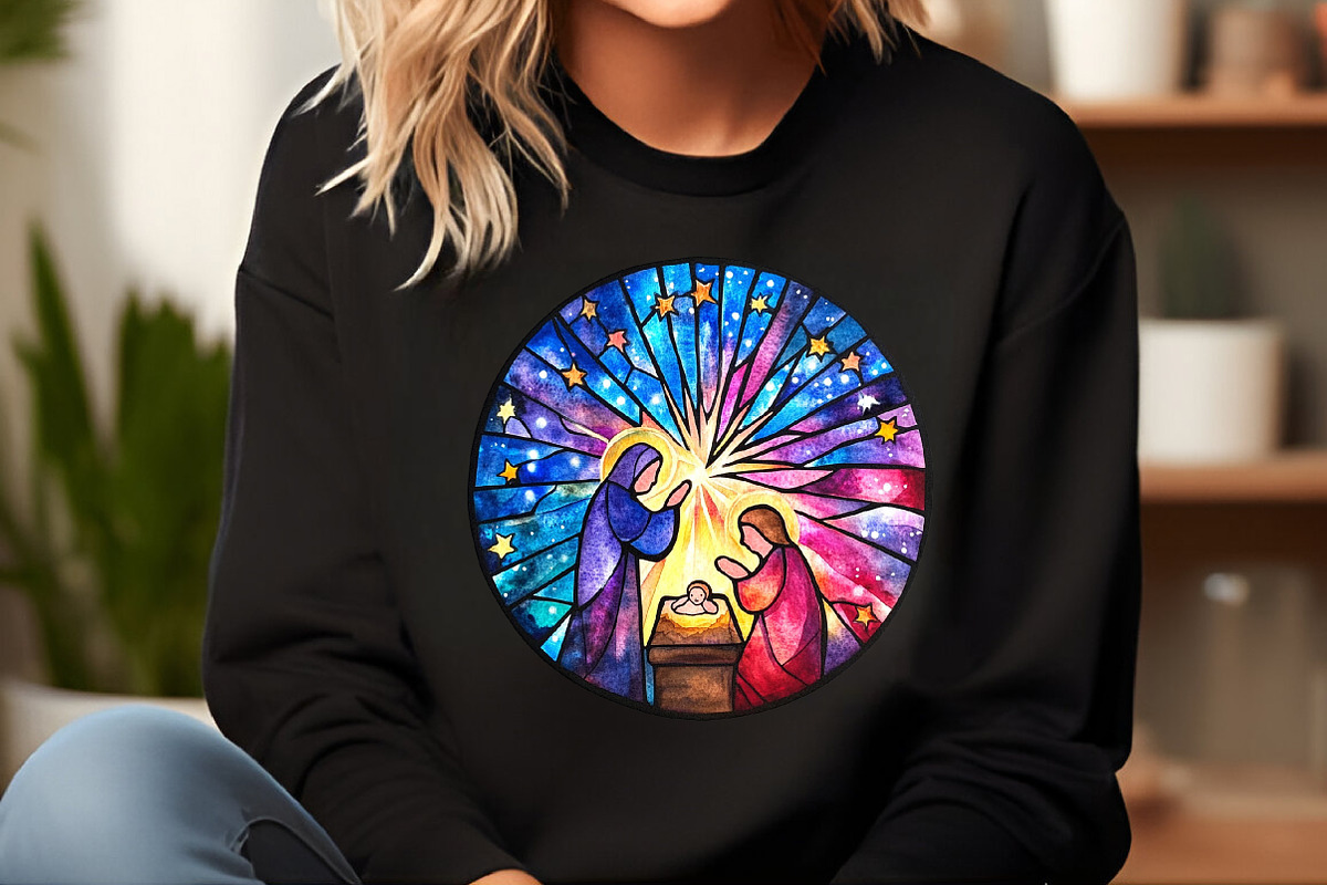 Round  Stained Glass 4th of July Nat, an Illustration by DreamCafeArt (Photo 6 of 9)