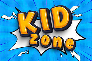 Comic Toon 3D Color Fonts