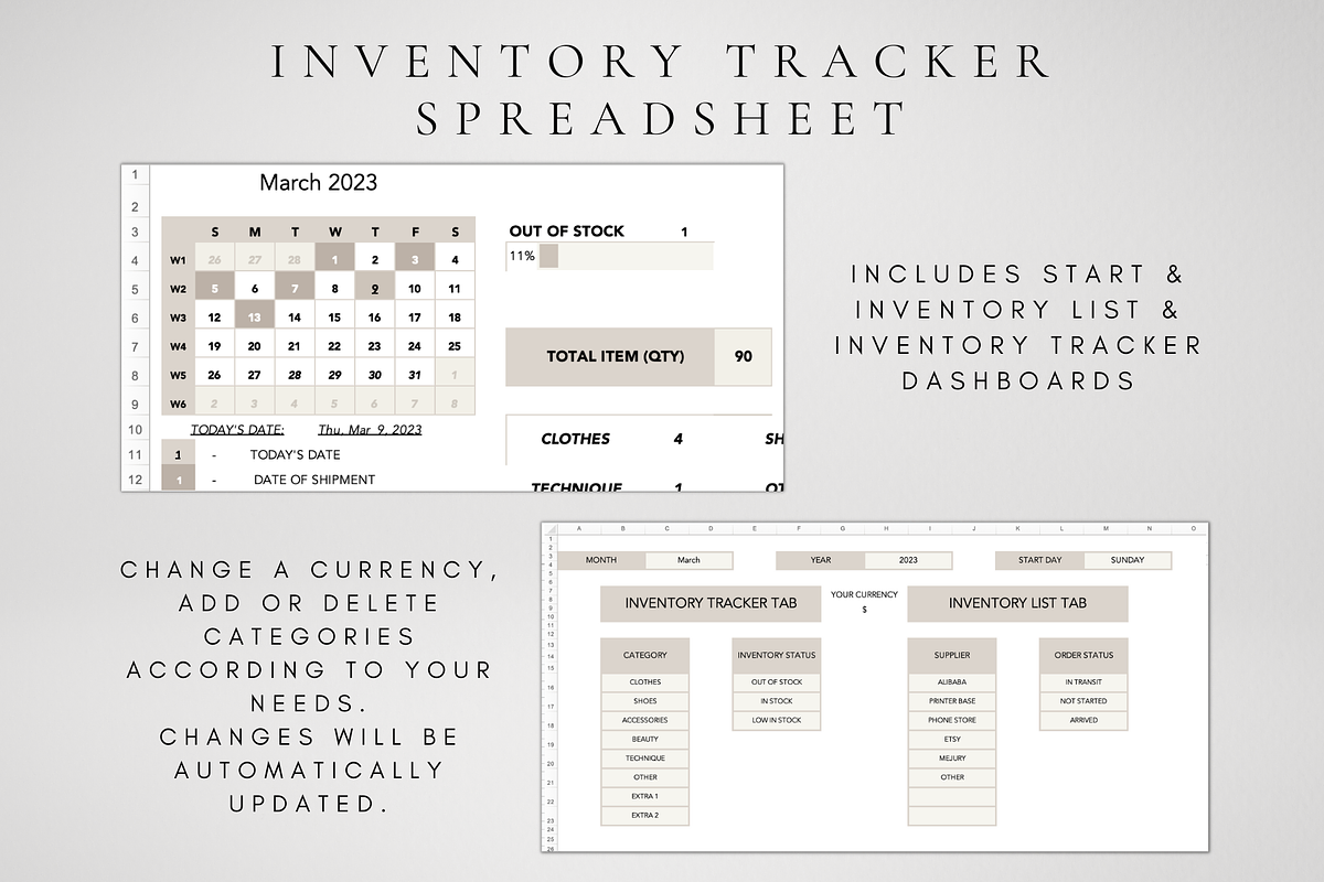 Mc Excel Inventory Tracker Template, a Templates & Theme by BRANDcontent