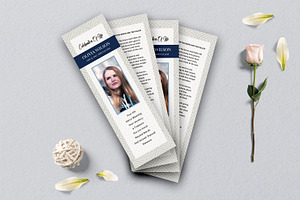 Funeral Bookmark Template V03