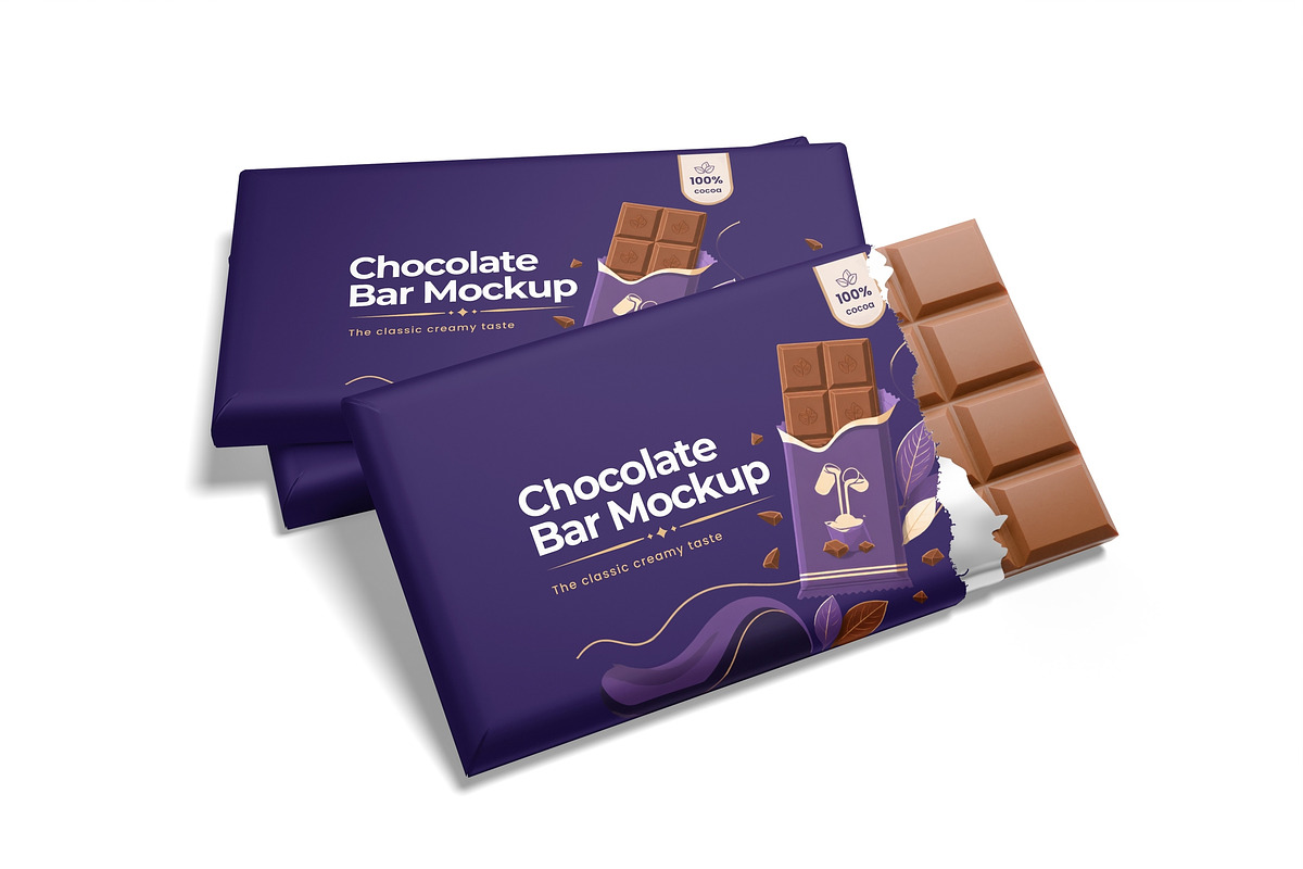 Chocolate Bar Packaging Mockup Set, a Packaging Mockup by DSNA Mockup (Photo 4 of 5)