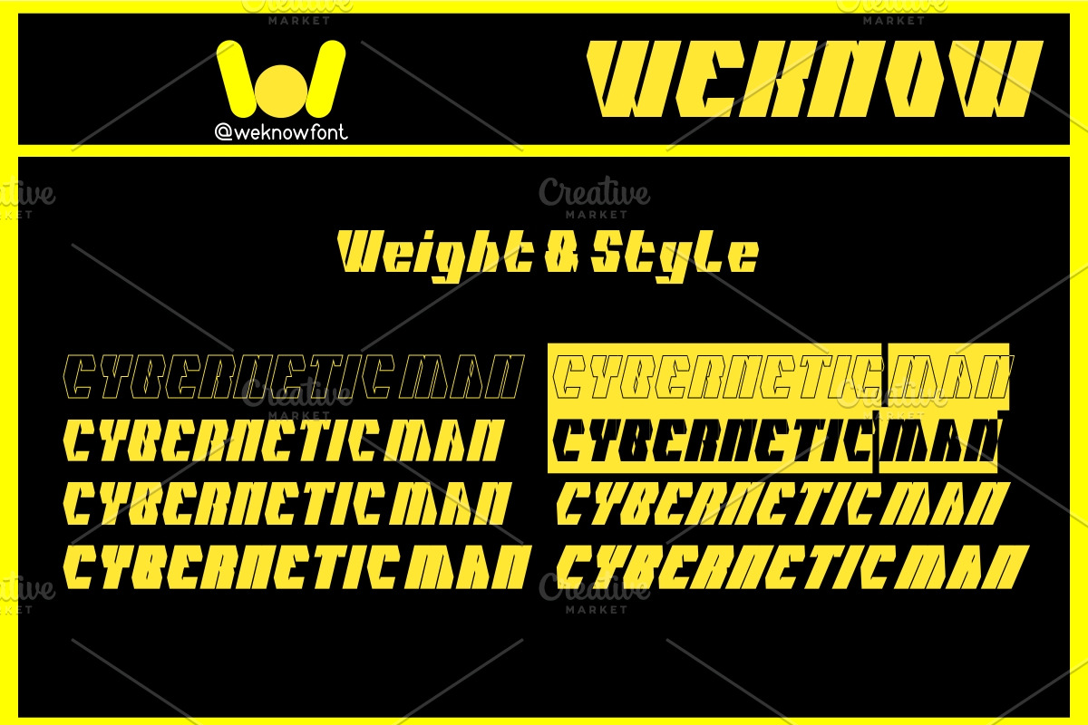 Cybernetic Man font, a Font by weknow (Photo 7 of 8)
