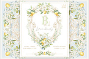 Lemon Lily Wedding Watercolor Bundle, a Decorative Illustration by WonderWonder (Thumbnail 1 of 13)