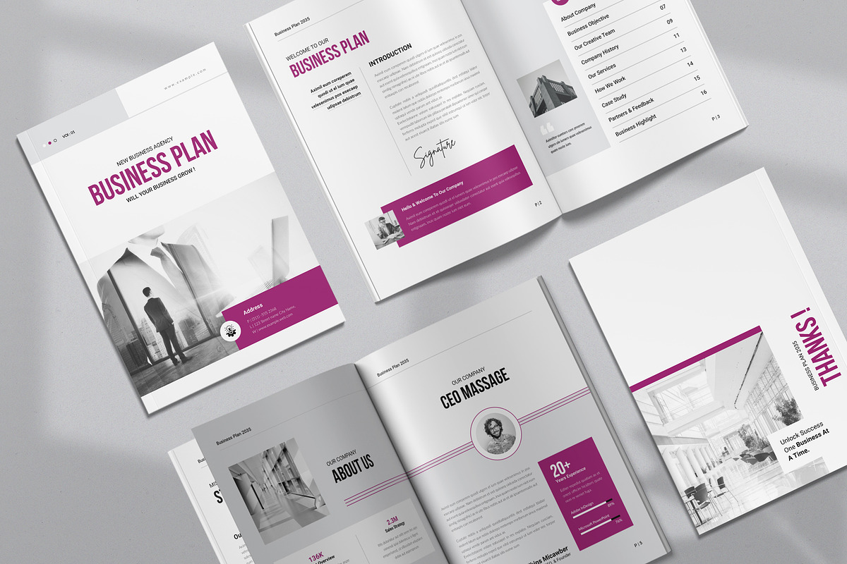 Business Plan Template, a Brochure Template by NorthPeak (Photo 2 of 9)