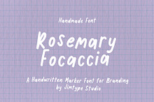 Rosemary Focaccia - Marker Font