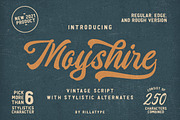 Moyshire - Vintage Script, a Script Font by Rillatype (Thumbnail 1 of 9)