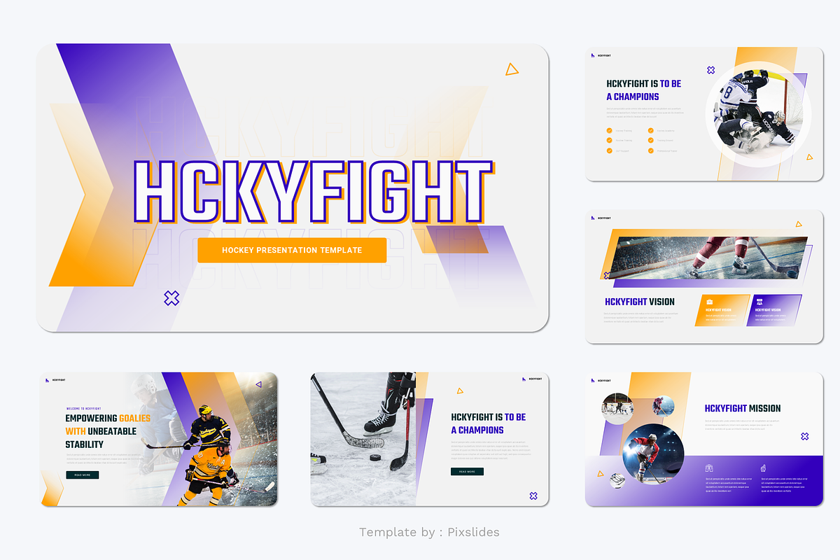 Hockey Team & Sports PowerPoint, a Presentation Template by Pixslides (Photo 2 of 7)