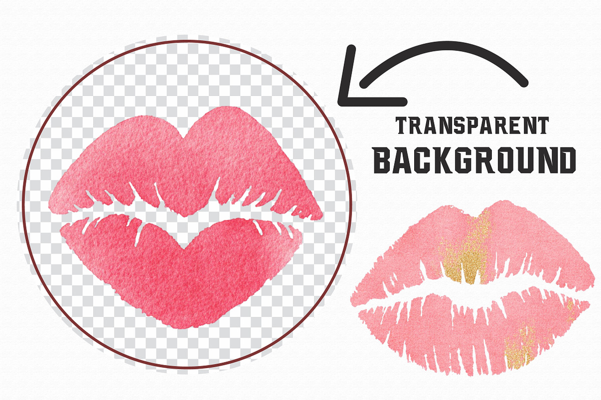 Lip Print Valentine Clipart Png, an Illustration by Libby Wishes (Photo 5 of 5)