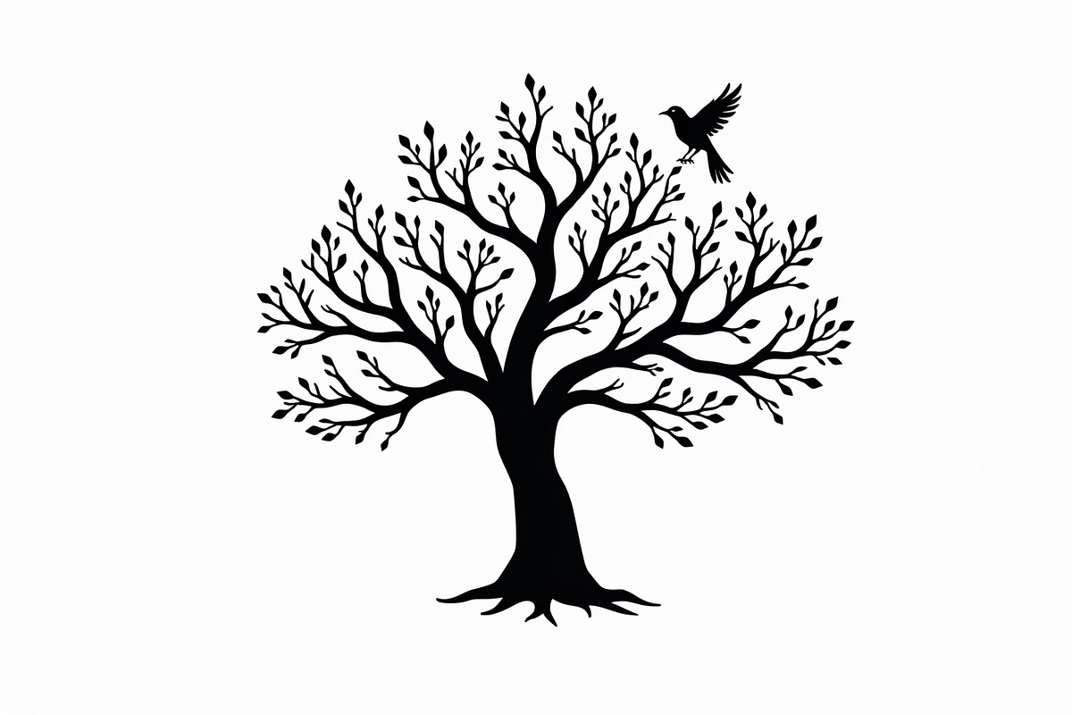 Birds on Tree SVG Cutting Files, an Illustration by jahid234 (Photo 3 of 8)