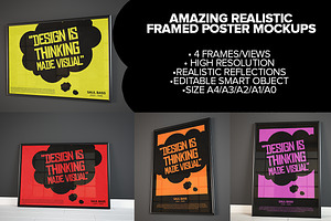 REALISTIC POSTER FRAME MOCKUPS