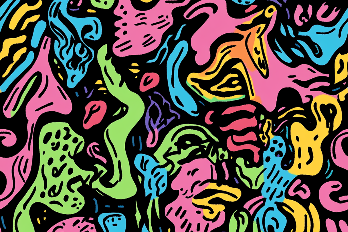 1990's Neon Colors Pattern, a Pattern Graphic by Printable Treasure (Photo 3 of 7)