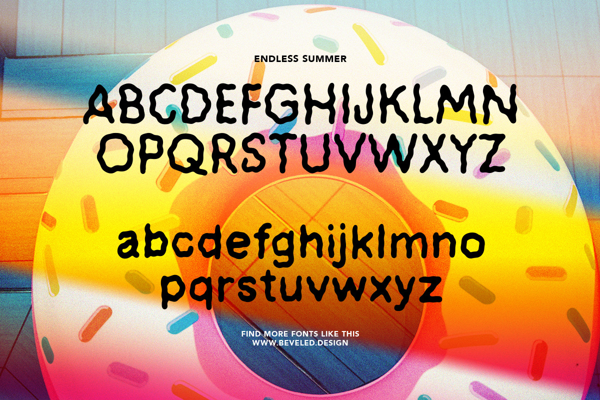 Endless Summer Modern/Wave Font, a Sans Serif Font by Beveled Design Co. (Photo 2 of 8)