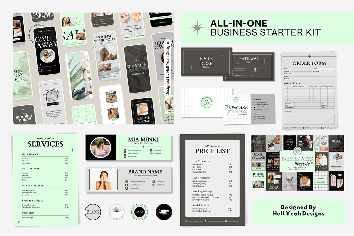 Wellness Lifestyle Brand Starter Kit, a Branding & Logo Template by Hell Yeah Designs (Photo 9 of 20)
