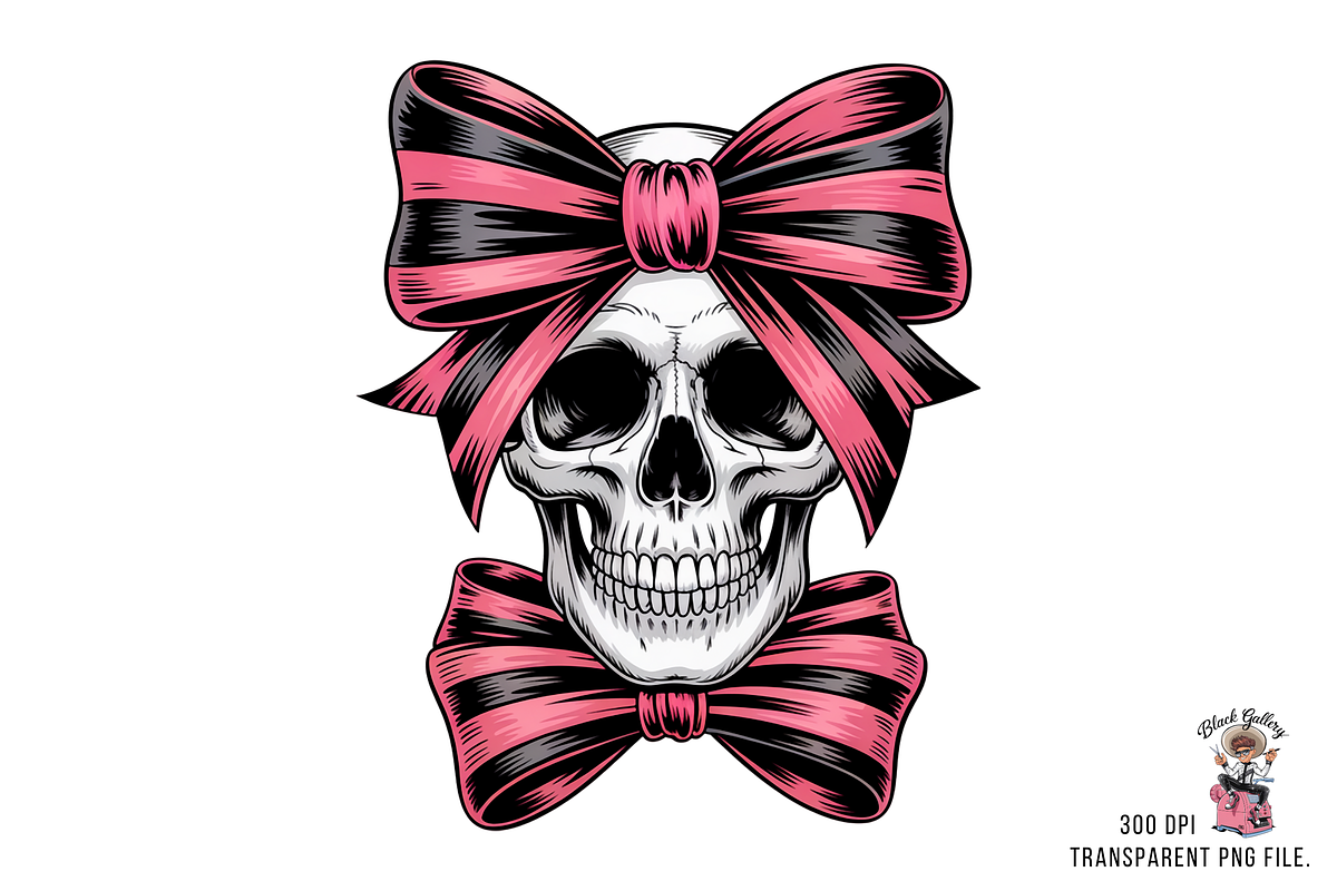 10 PNG Gothic Skull Girl PNG Clipart, an Illustration by Clipart Bloom (Photo 7 of 11)