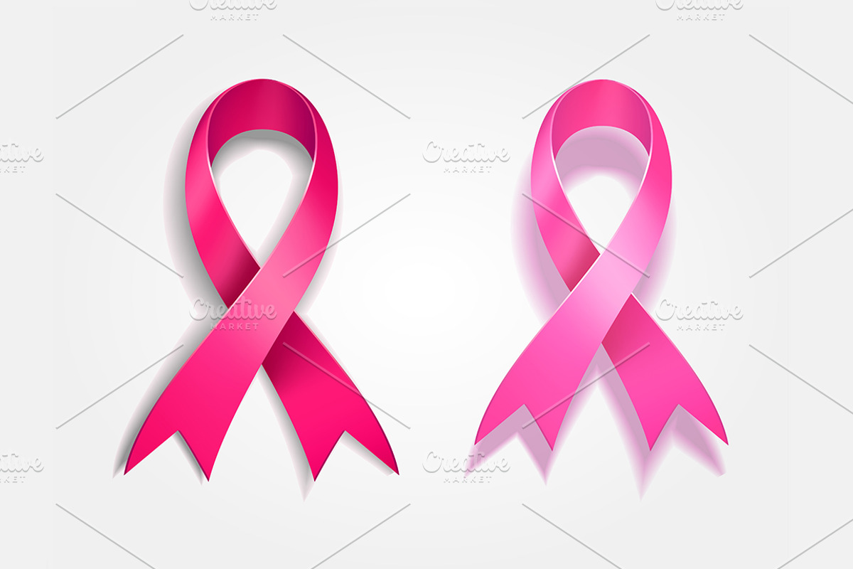 Set of pink ribbon, a Decorative Illustration by Nikelser