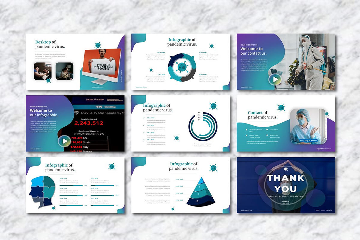 Covid-19 Virus  - Medical PowerPoint, a Presentation Template by Dhabee (Photo 12 of 13)