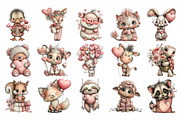 Quirky Valentine Day Animal Clipart, an Illustration by Daily.Designs (Thumbnail 5 of 5)
