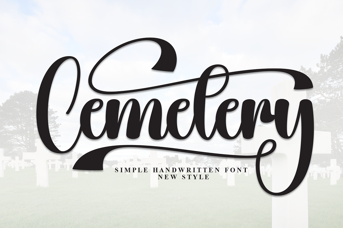 Cemetery | Script Font, a Handwritten Font by Scratchones (Photo 1 of 9)