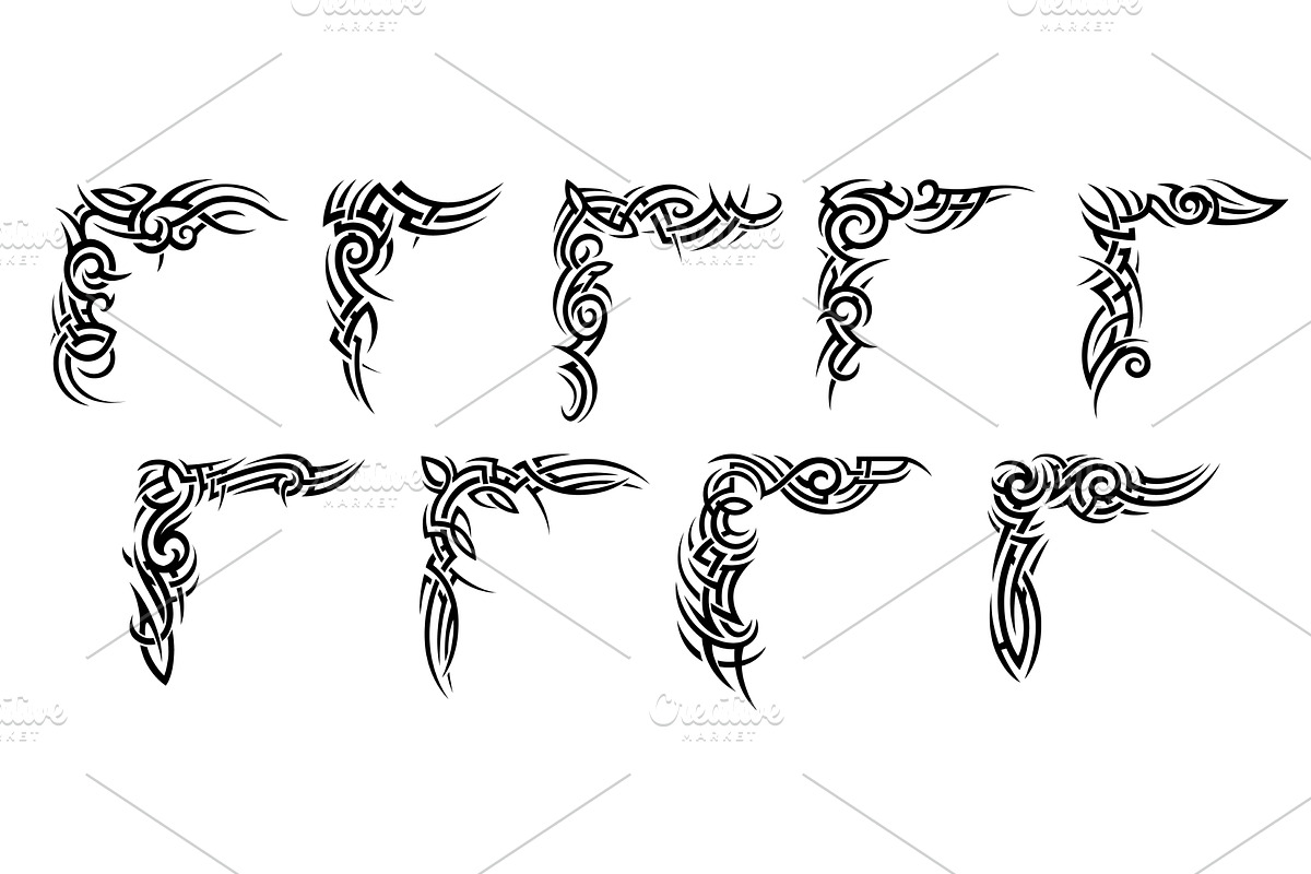 Tribal Celtic and Maori tattoo, a Decorative Illustration by Vector Tradition
