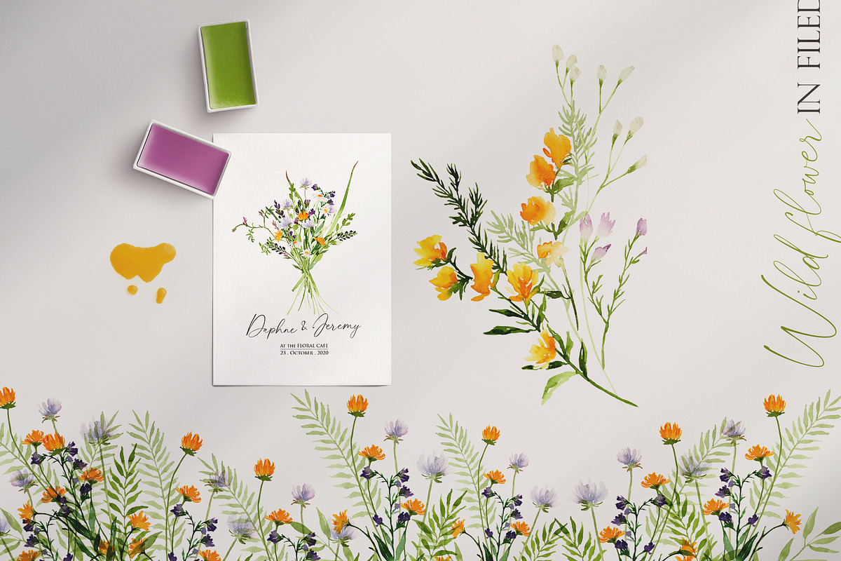 Watercolor flower -Wild flower, an Illustration by Beigetime (Photo 4 of 9)